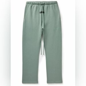 FEAR OF GOD ESSENTIALS - Straight-Leg Logo-Flocked Cotton-Blend  Sweatpant SZ M
